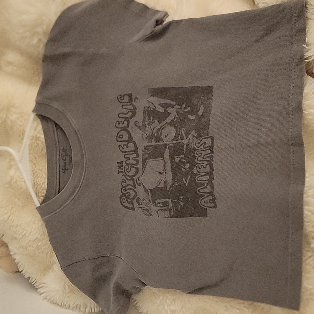 The Gray Psychedelic Aliens T-Shirt - John Galt - Brandy